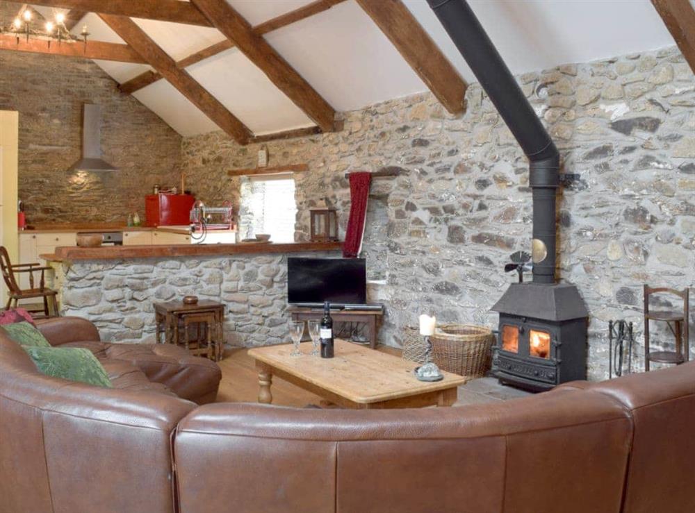 Charming open plan living space at Swallow Lodge in Mathry, near St Davids, Dyfed
