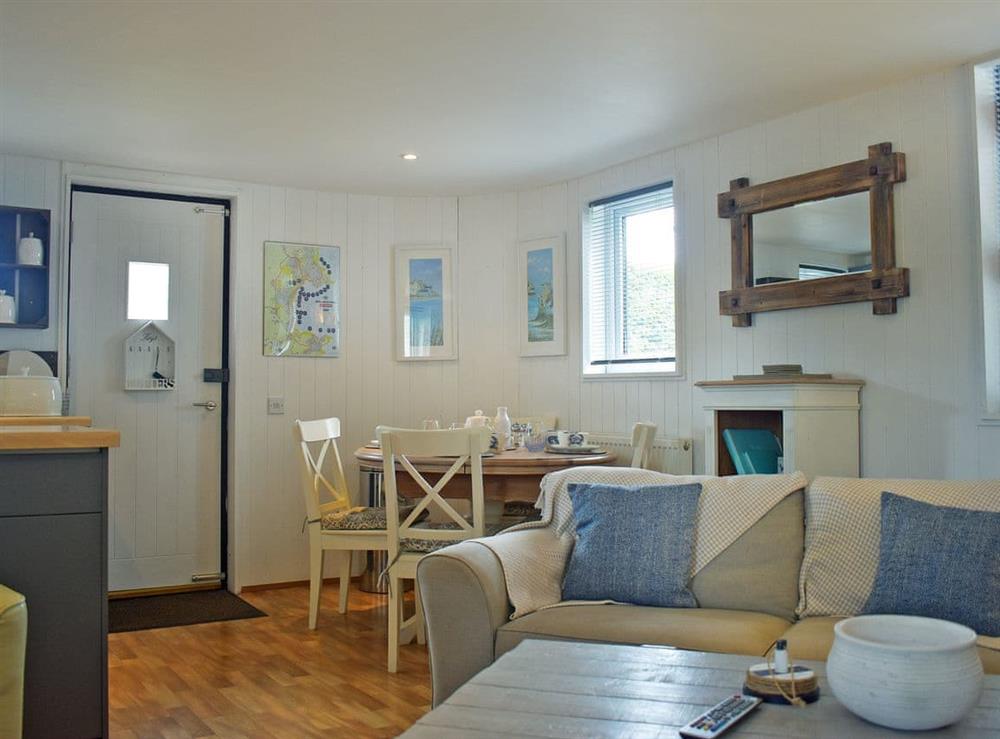 Open plan living space at Swallows Cottage in Churston Ferrers, near Brixham, Devon