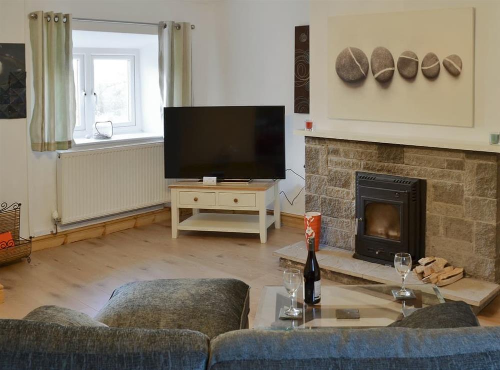 Comfortable living room at Swallows Nest in Caergeiliog, near Holyhead, Anglesey, Gwynedd