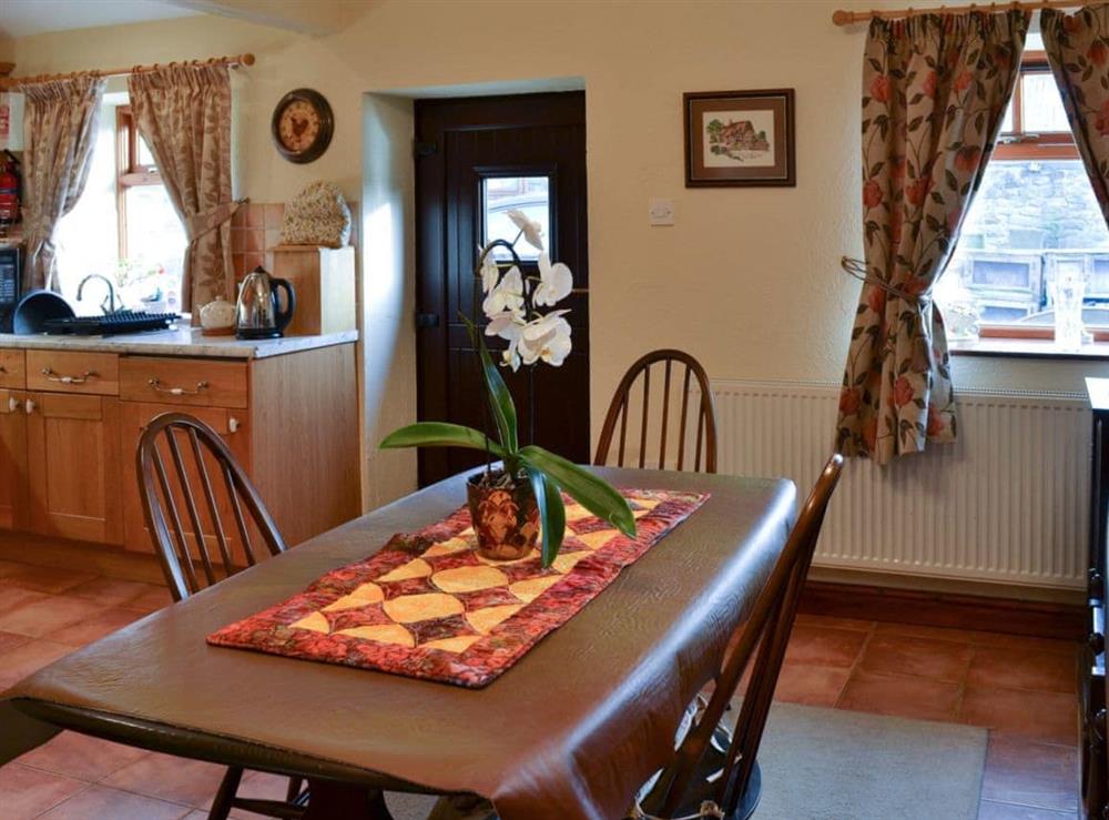Lovely open plan kitchen and dining area at Swallows Nest in Harwood Dale, Scarborough, North Yorkshire