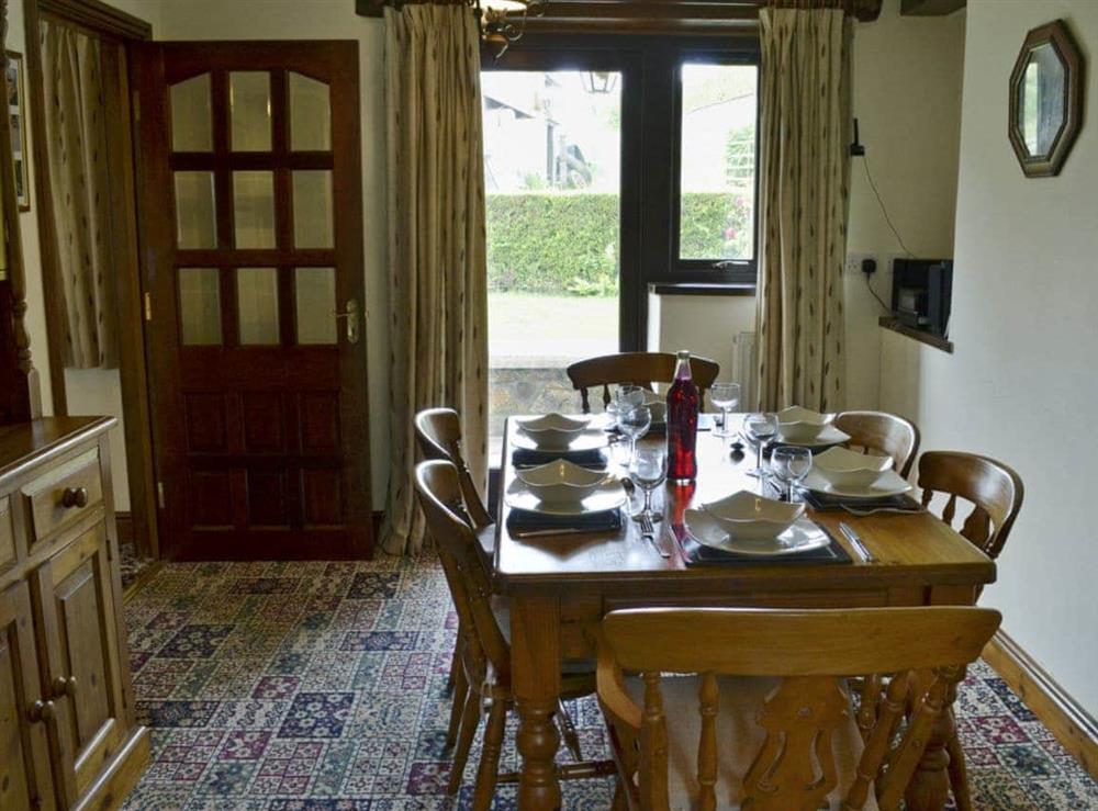 Inviting dining room at Swallows Nest in Stowford, Okehampton, Devon
