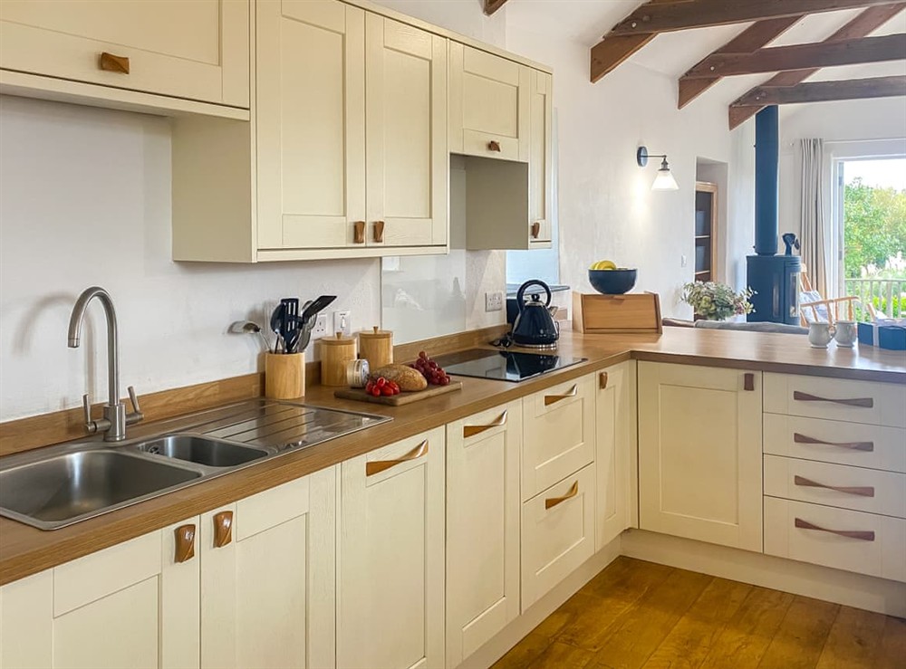 Kitchen at Swallows in Portscatho, Cornwall