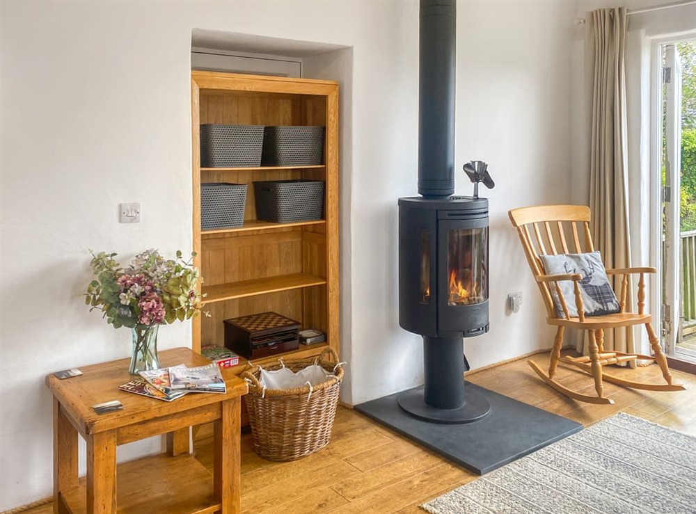 Living area at Swallows in Portscatho, Cornwall