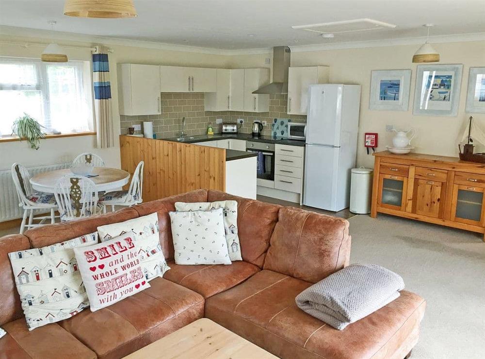 Light and bright open plan living space at Swallows Rest in East Taphouse, near Liskeard, Cornwall