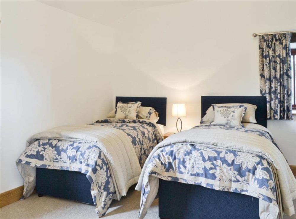 Twin bedroom at Swallows Retreat in Hartland, Devon