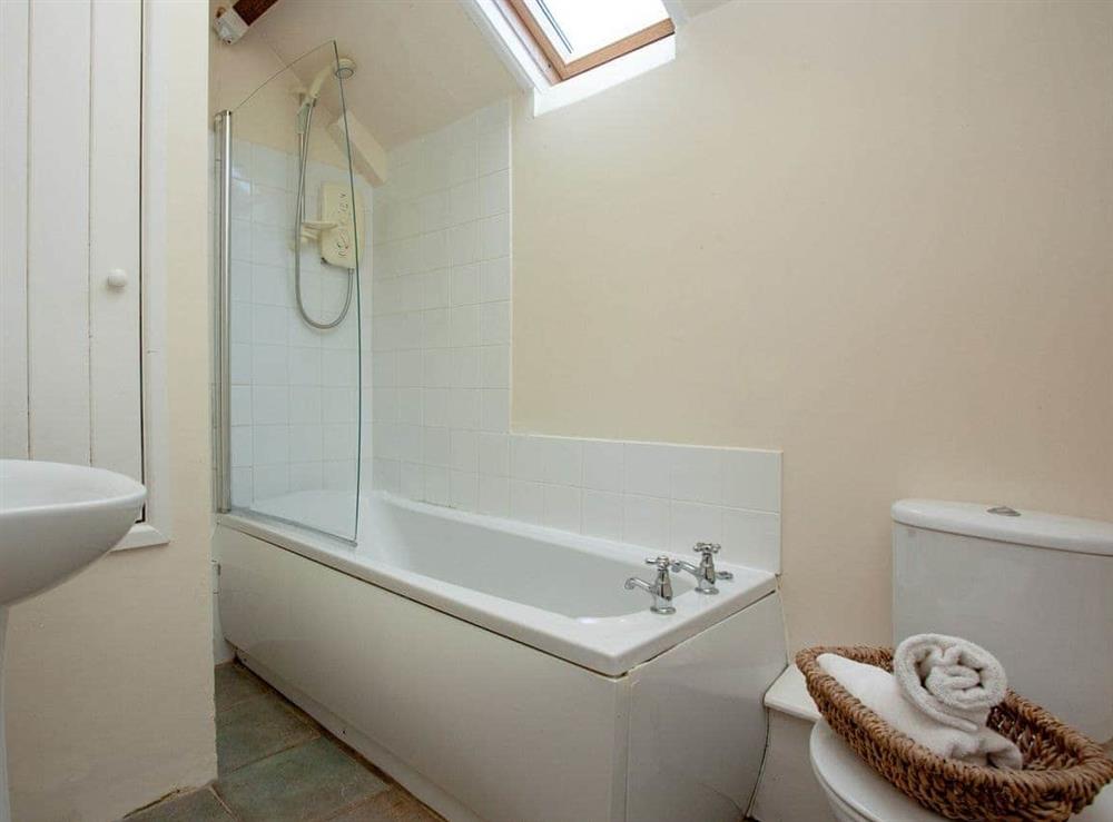 Bathroom at Swallows Swoop in Tresmorn, Bude, Cornwall., Great Britain