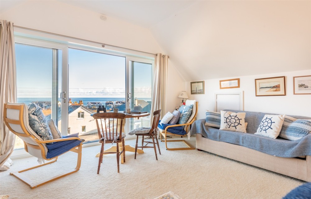 Enjoy the living room at Swallows in Torcross