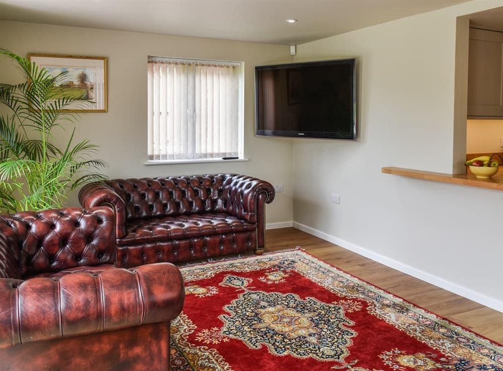 Living area at Swallowtail Lodge in Strumpshaw, Norfolk