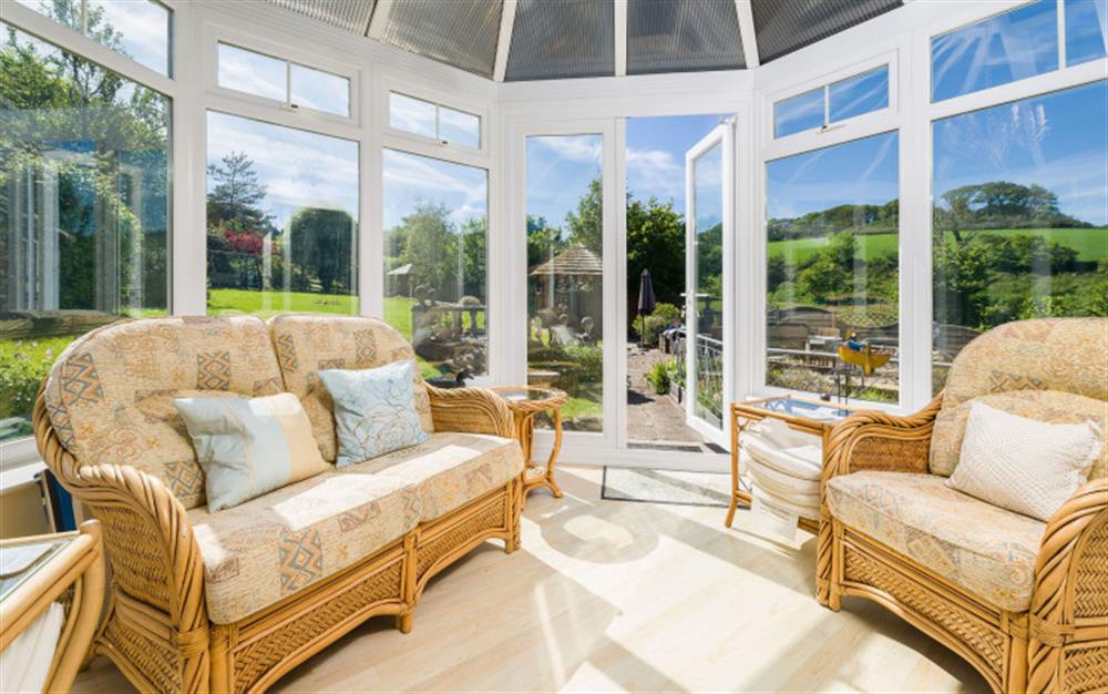 The sunny conservatory.  at Swan Haven in Torcross