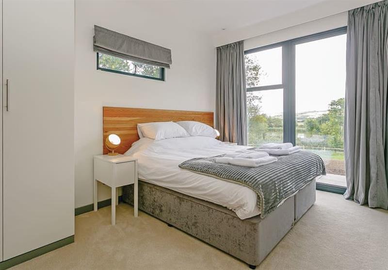 Double bedroom in Lake View at Swanborough Lakes Lodges in Lewes, East Sussex