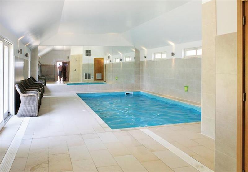 Indoor heated swimming pool at Swandown Lodges in Somerset, South West of England