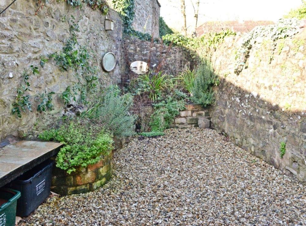Garden at Sweet Briar Cottage in Holford, near Bridgwater, Somerset
