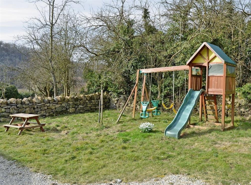 Children’s play area at Swiss Cottage in Rievaulx, near Helmsley, North Yorkshire
