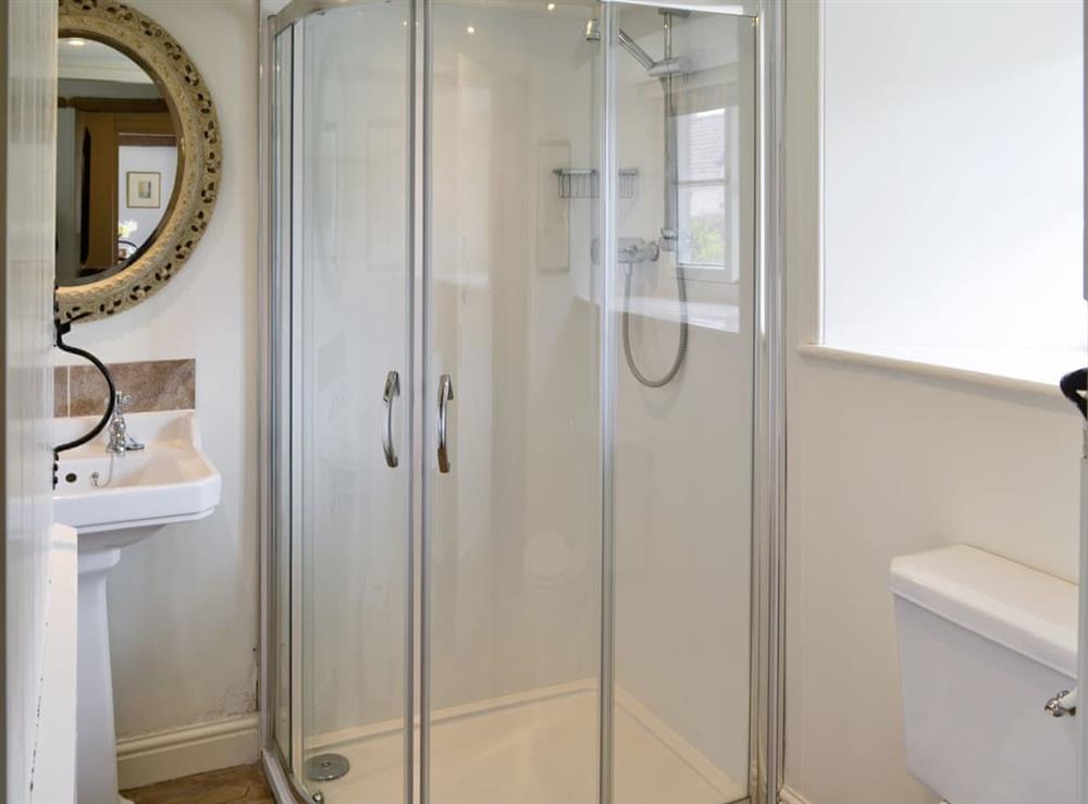 Shower room at Swiss Cottage in Rievaulx, near Helmsley, North Yorkshire