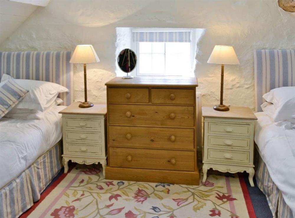 Twin bedroom at Swiss Cottage in Rievaulx, near Helmsley, North Yorkshire