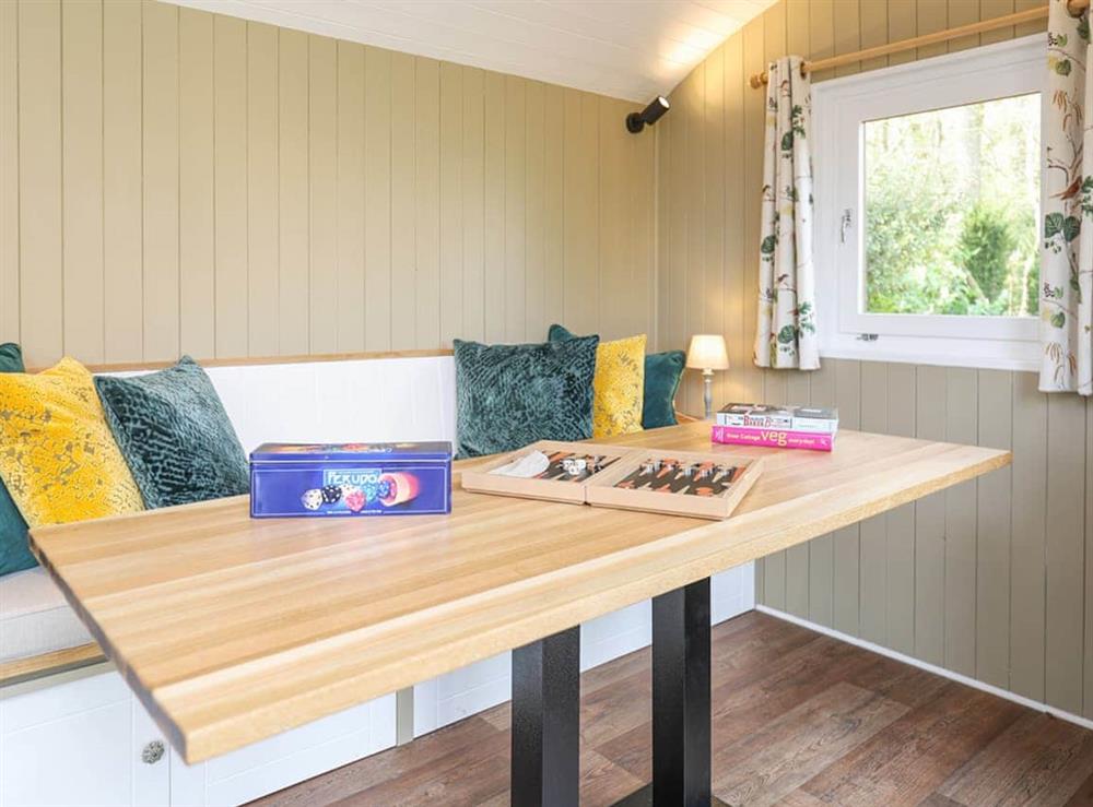 Dining Area at Sybs Farm Shepherds Hut in Haslemere, West Sussex