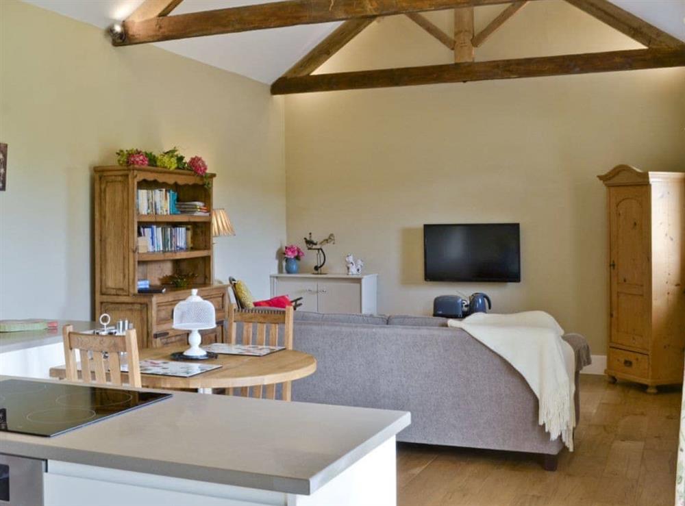 Stylish open-plan living space at Sykelands Cottage in Dalton near Richmond, North Yorkshire