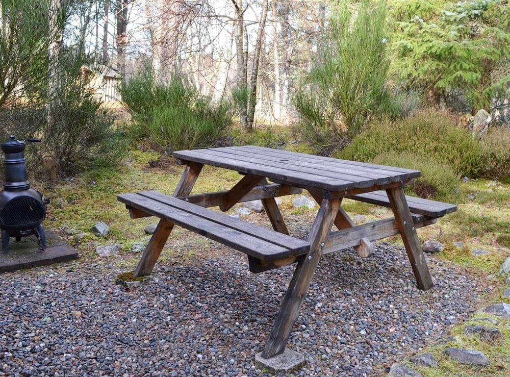 Sitting out area at Taigh MAthair in Nethy Bridge, near Aviemore, Inverness-Shire