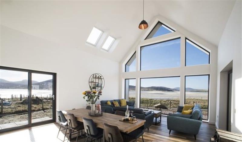 This is the living room at Taigh Rona, Luskentyre near Tarbert