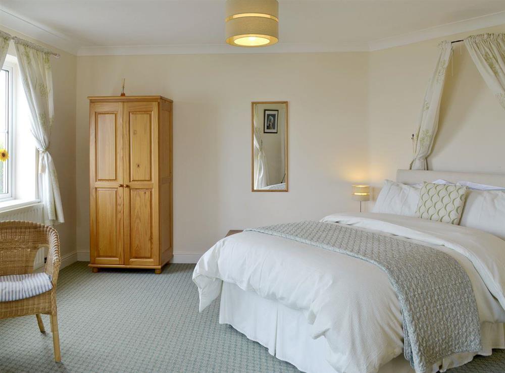 Comfortable double bedroom at Tamar View in Cargreen Village, near Plymouth, Devon