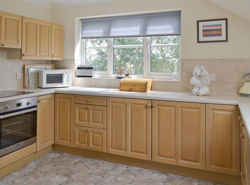Well-equipped fitted kitchen at Tamar View in Cargreen Village, near Plymouth, Devon