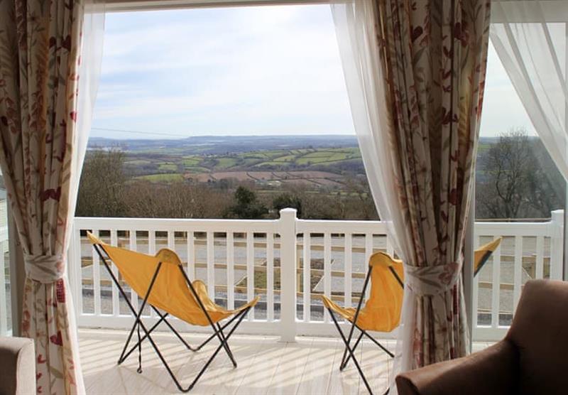 Views from the balcony at Tamar View Holiday Park in St Ann’s Chapel, Callington
