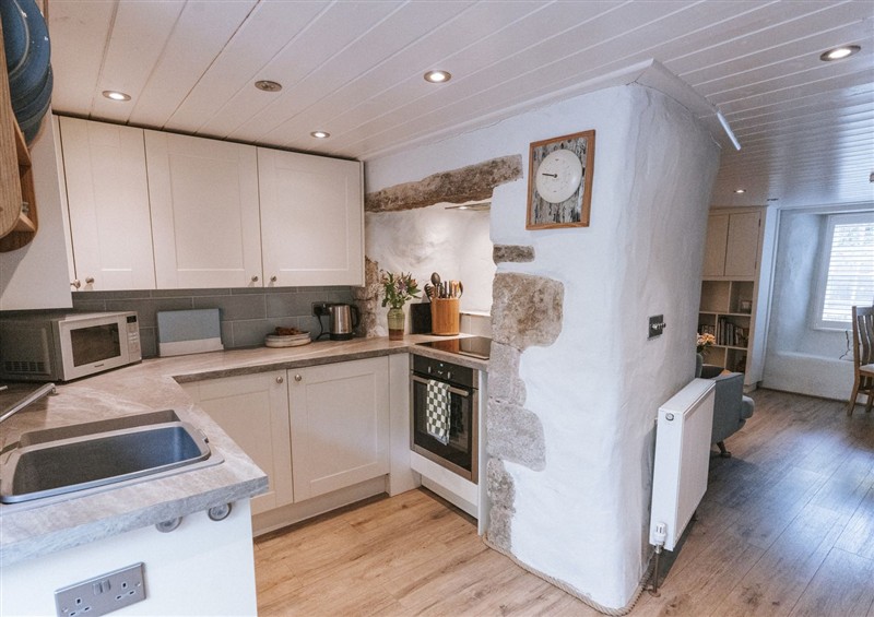 This is the kitchen at Tamarisk Cottage, St Agnes