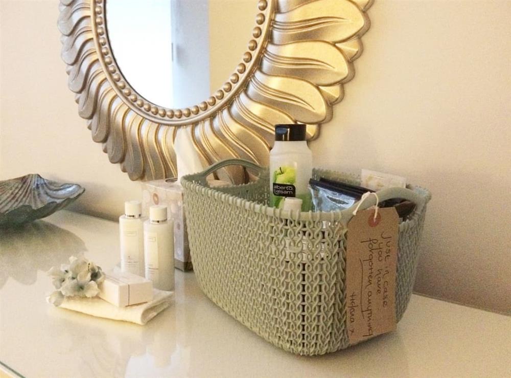 complimentary toiletries at Tamarisk in Torquay, Devon