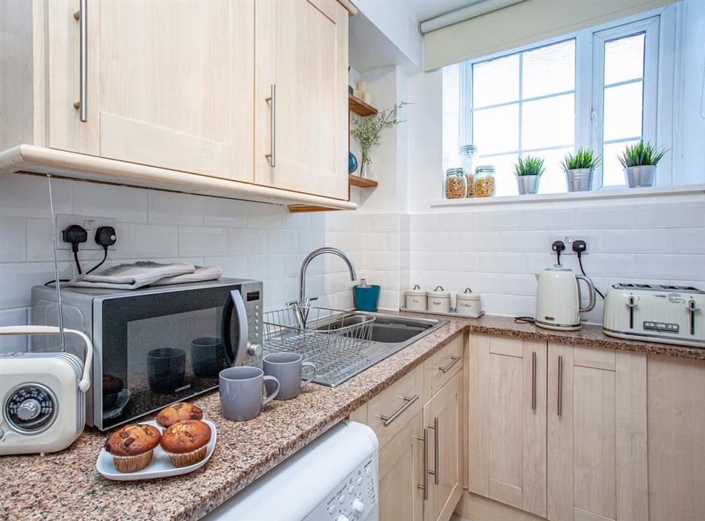 Modern well equipped kitchen at Tamarisk in Torquay, Devon