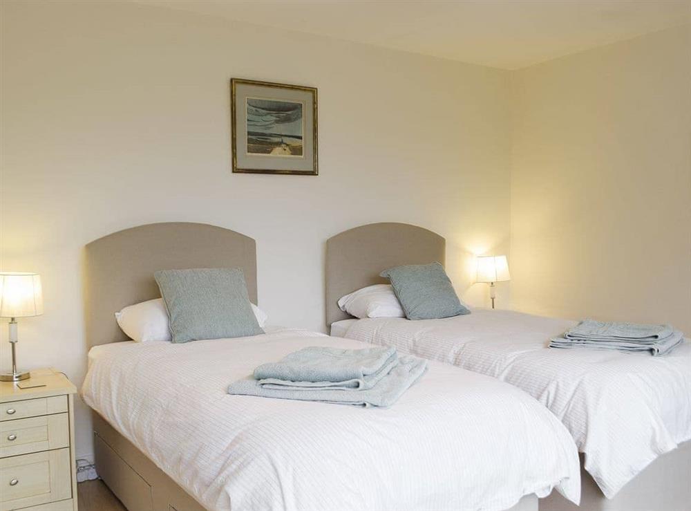 Relaxing twin bedroom at Tan Y Castell in Llanmill, near Narberth, Dyfed