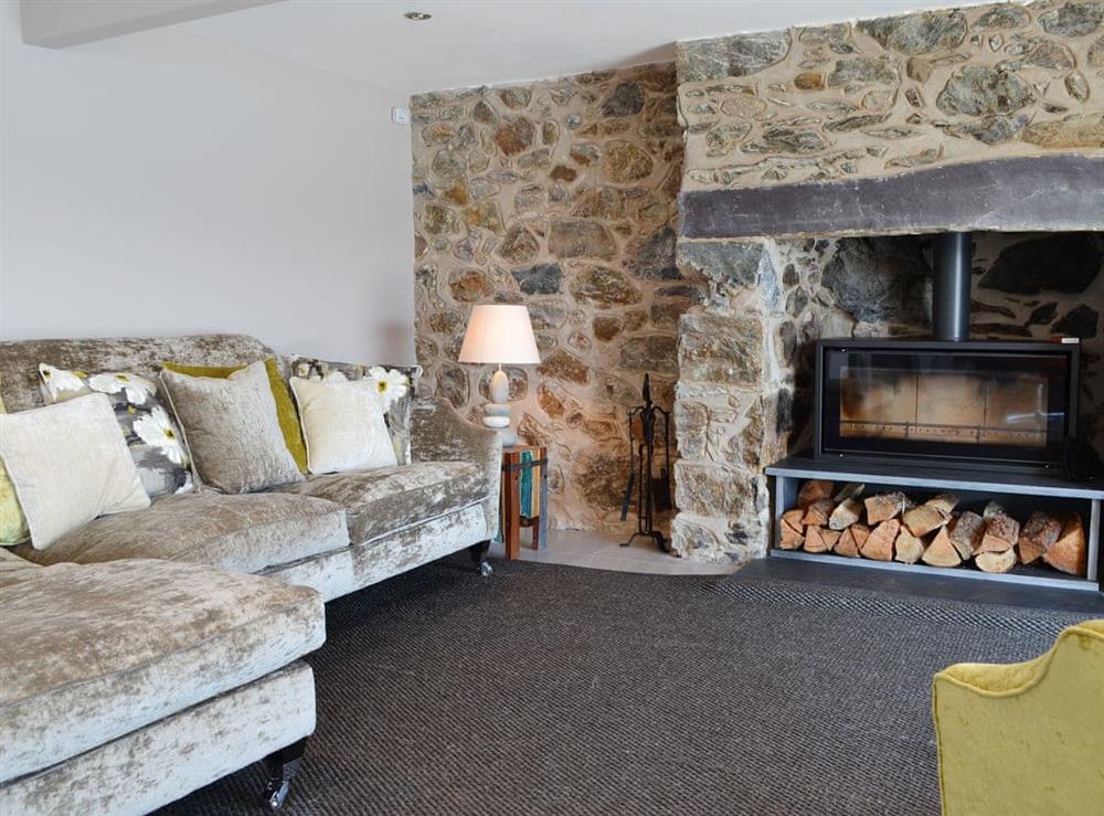 Light and airy living room at Tan Y Fford in Glyngarth, near Beaumaris, Anglesey, Gwynedd