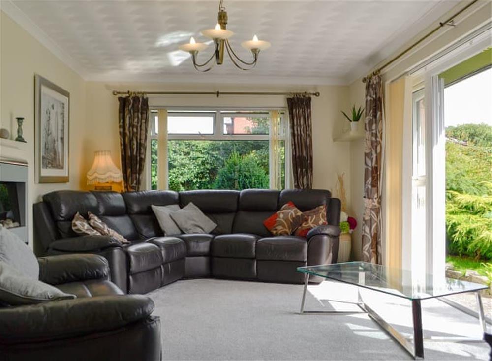 Comfortable and spacious living room at Tan Y Gaer in Llanilar, near Aberystwyth, Dyfed