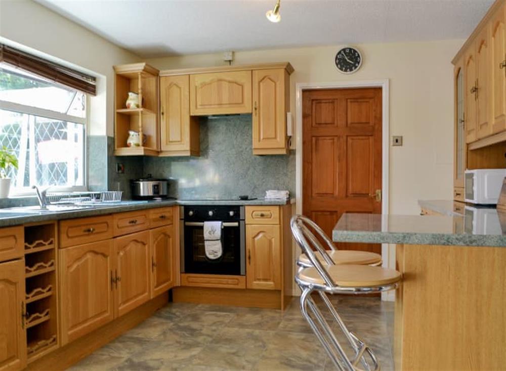 Well equipped kitchen at Tan Y Gaer in Llanilar, near Aberystwyth, Dyfed