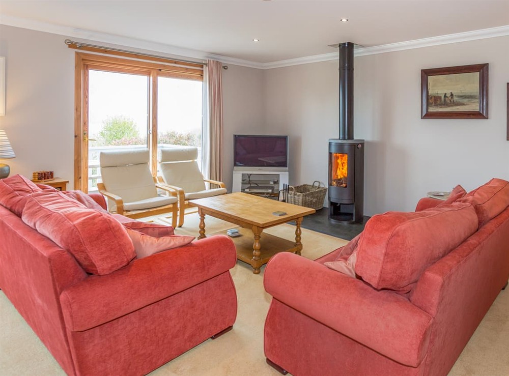 Living area at Tanglewood in Isle of Arran, Scotland