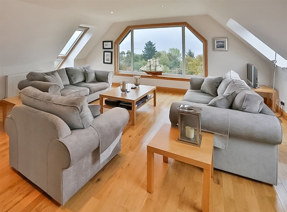 Living room at Tanglewood in Isle of Arran, Scotland