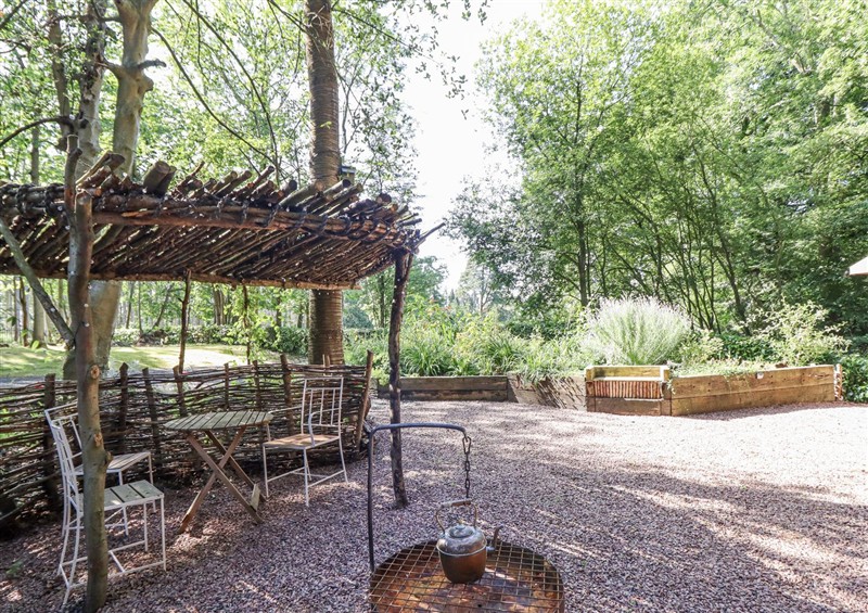 Enjoy the garden at Tanglewood Shepherds Hut, Leighton near Welshpool
