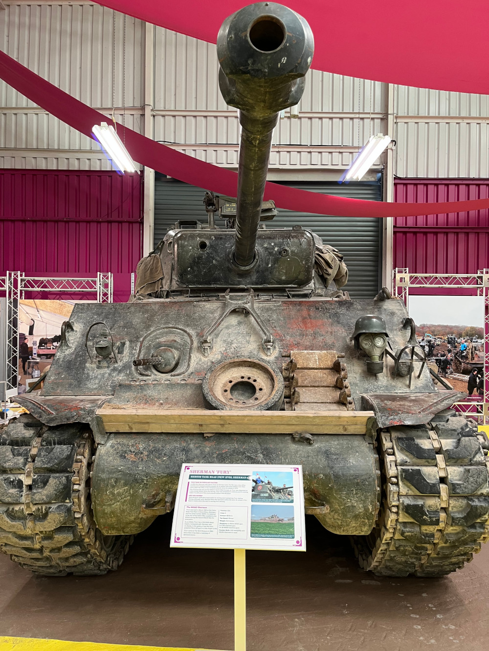 The Sherman Tank from the film Fury at Bovington Tank Museum