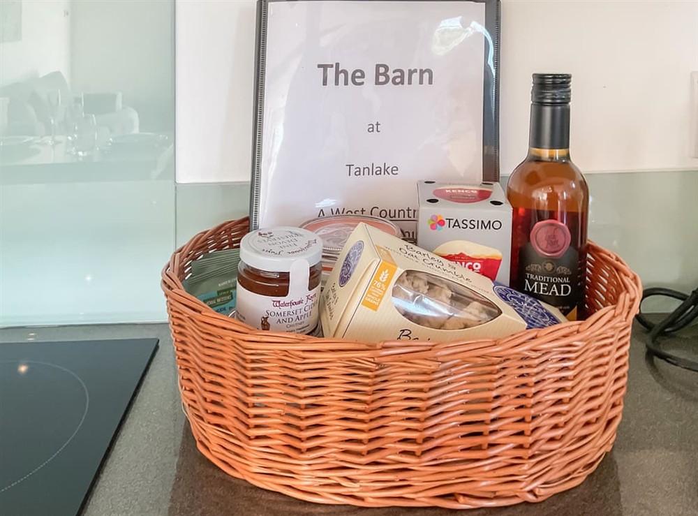 Welcome pack at Tanlake Barn in Chard, Somerset
