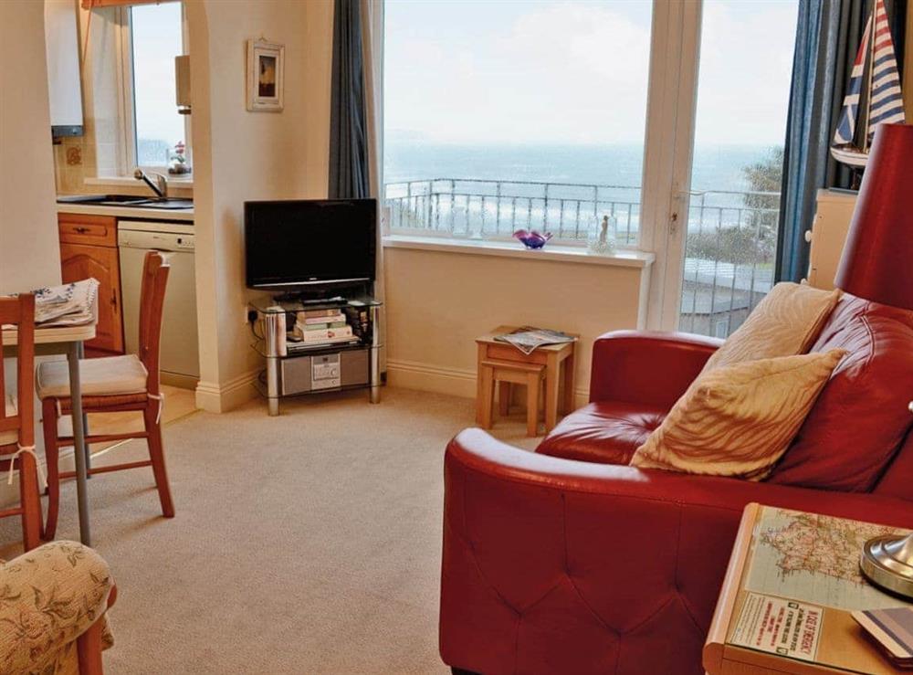 Living room at Tarifa in Bigbury-on-Sea, near Salcombe, Devon