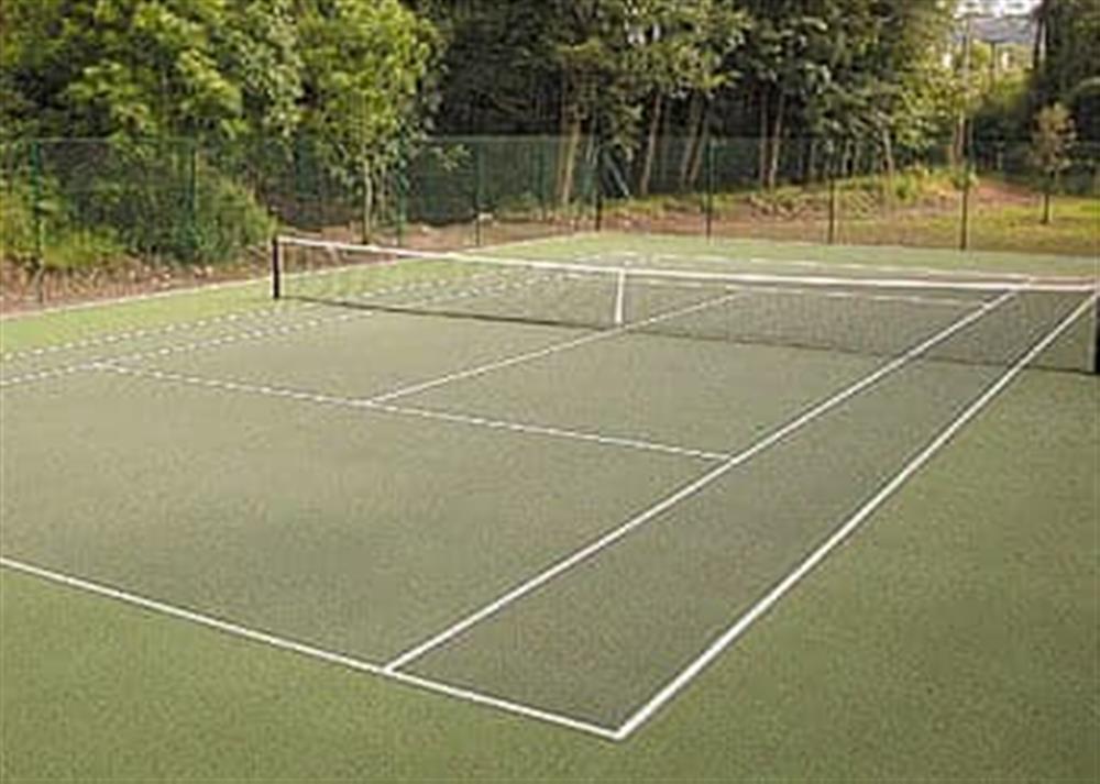 Tennis court at Tarka in Great Torrington, North Devon., Great Britain