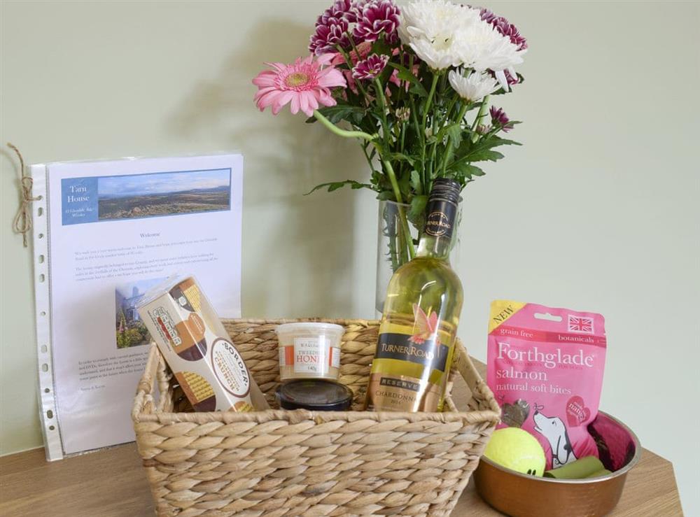 Welcome pack at Tarn House in Wooler, Northumberland