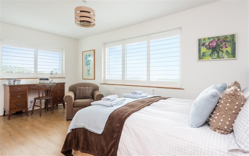 Dual aspect bedroom 1 at Tarquin in Bigbury-On-Sea