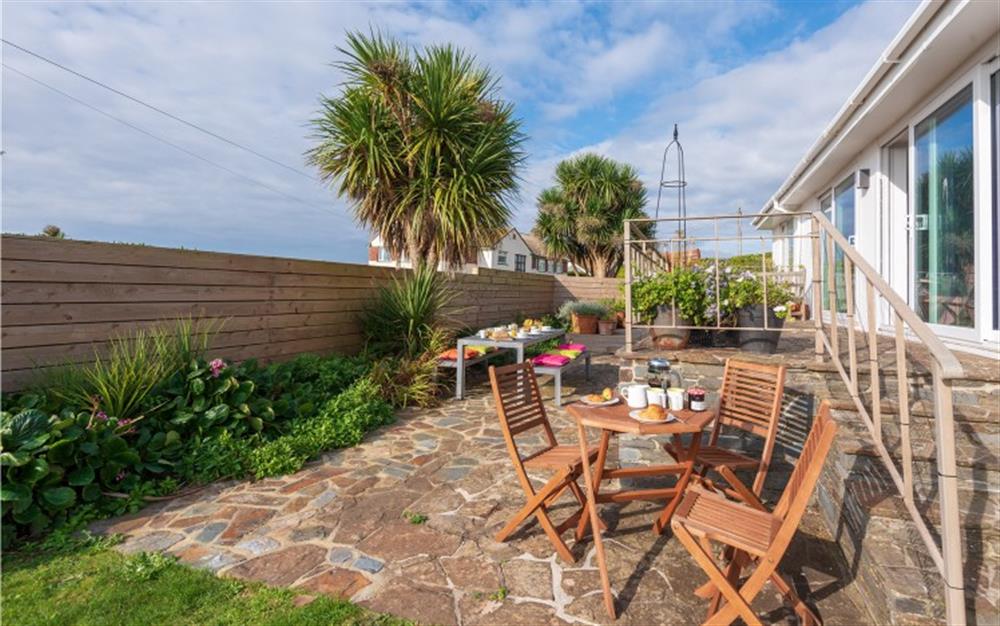Plenty of places to relax in the sun at Tarquin in Bigbury-On-Sea