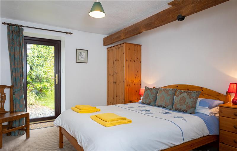 One of the bedrooms at Tarquol Cottage, Torrington