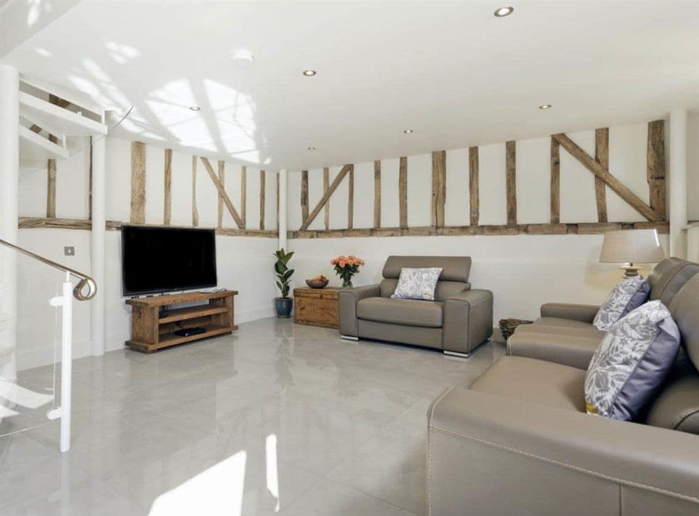Thoughtfully renovated living area at Tatters Barn in Coggeshall, near Braintree, Essex