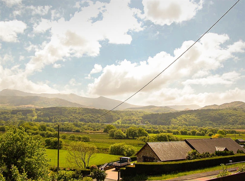 View at Tawel Fryn in Llanelltyd, near Dolgellau, Gwynedd