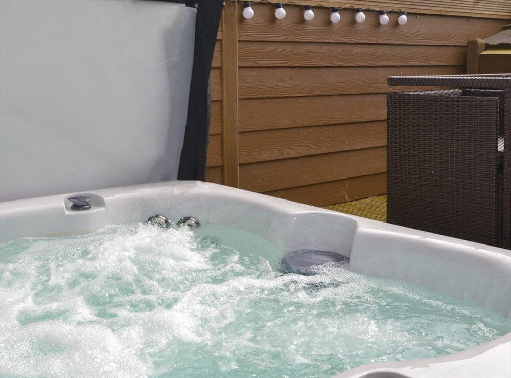 Hot tub at Tawitawoo Lodge in Felton, near Morpeth, Northumberland