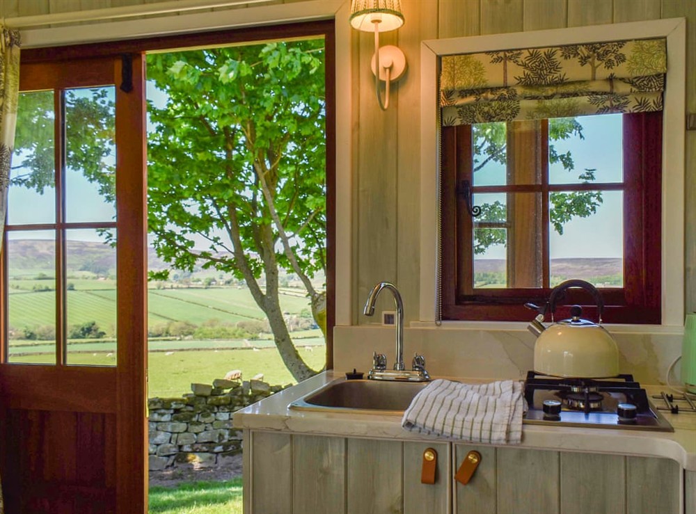 Open plan living space (photo 4) at Tawny Owl Hut in Westerdale, near Whitby, North Yorkshire