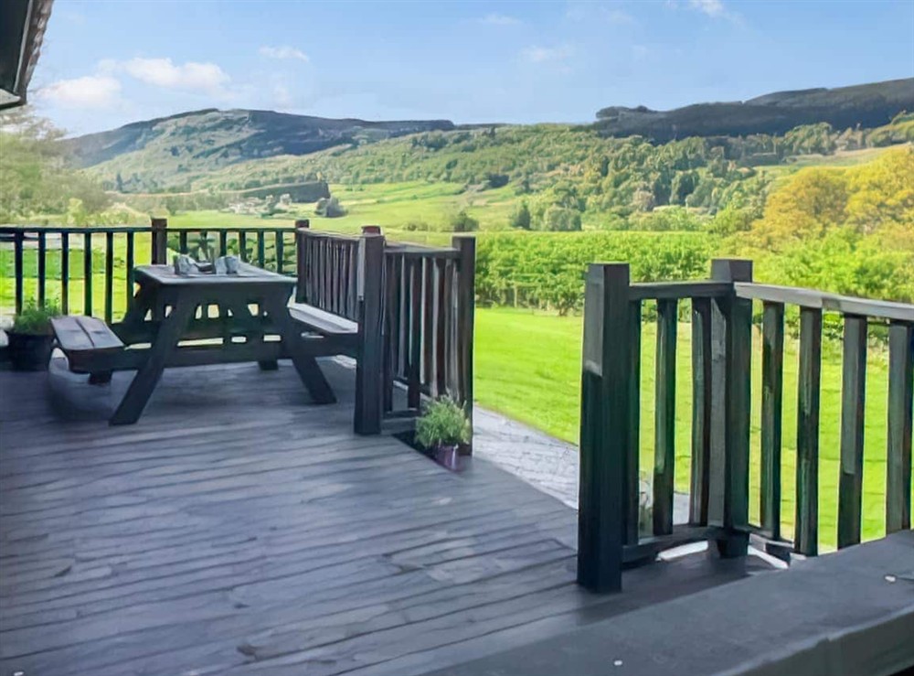 Decking at Tay Lodge in Aberfeldy, Perthshire