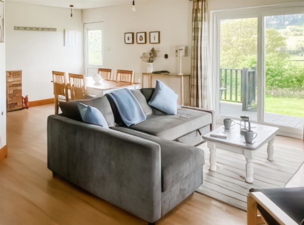 Open plan living space at Tay Lodge in Aberfeldy, Perthshire